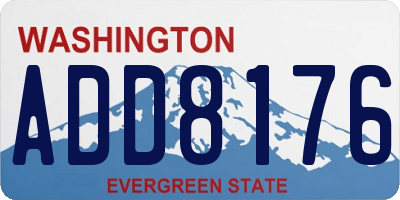 WA license plate ADD8176