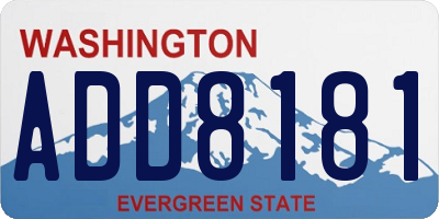 WA license plate ADD8181