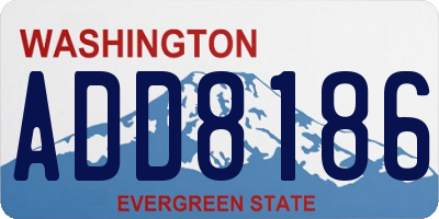 WA license plate ADD8186