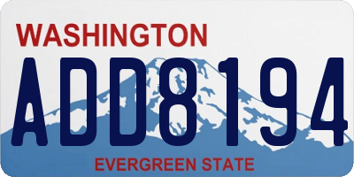 WA license plate ADD8194