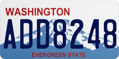 WA license plate ADD8248
