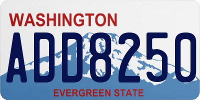 WA license plate ADD8250