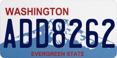 WA license plate ADD8262