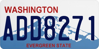WA license plate ADD8271