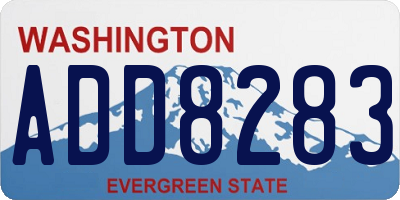 WA license plate ADD8283