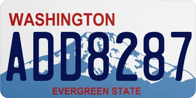 WA license plate ADD8287