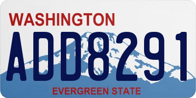 WA license plate ADD8291