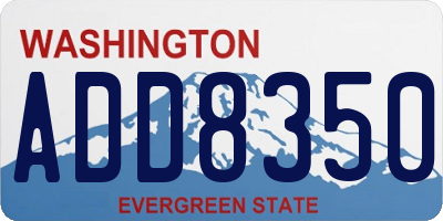WA license plate ADD8350
