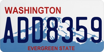 WA license plate ADD8359