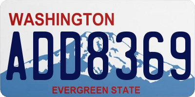 WA license plate ADD8369