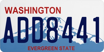 WA license plate ADD8441