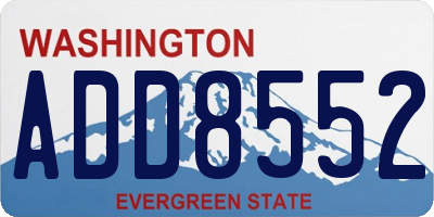 WA license plate ADD8552