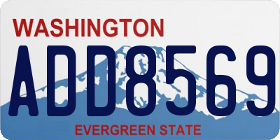 WA license plate ADD8569