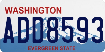 WA license plate ADD8593