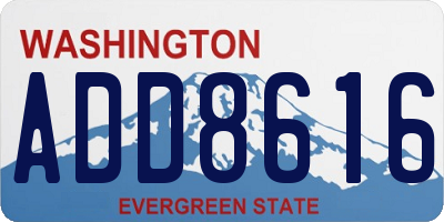 WA license plate ADD8616