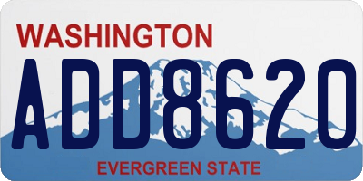 WA license plate ADD8620