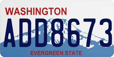 WA license plate ADD8673