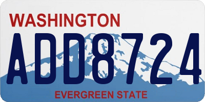 WA license plate ADD8724