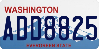 WA license plate ADD8825