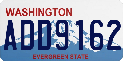 WA license plate ADD9162