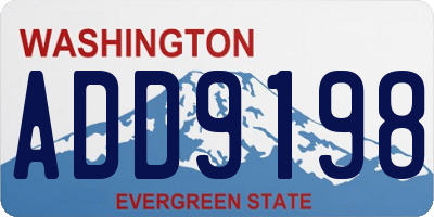 WA license plate ADD9198