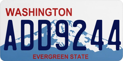 WA license plate ADD9244