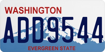 WA license plate ADD9544