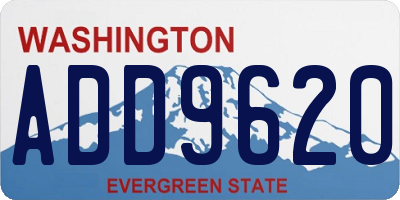 WA license plate ADD9620