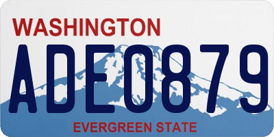 WA license plate ADE0879