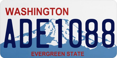 WA license plate ADE1088