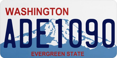 WA license plate ADE1090