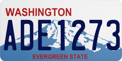 WA license plate ADE1273