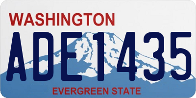 WA license plate ADE1435