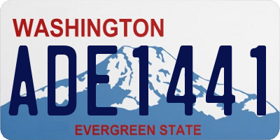WA license plate ADE1441