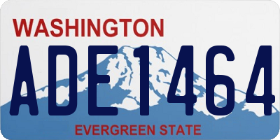 WA license plate ADE1464