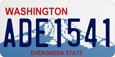 WA license plate ADE1541