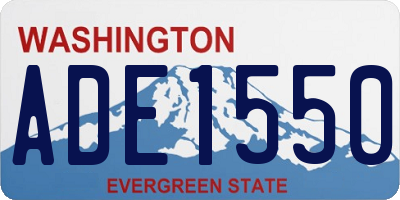 WA license plate ADE1550