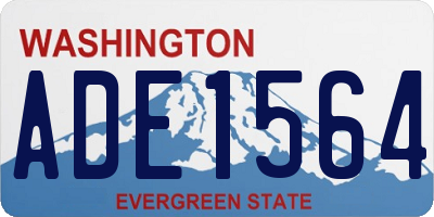 WA license plate ADE1564