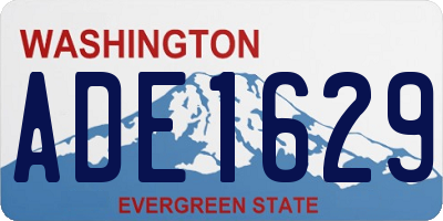 WA license plate ADE1629