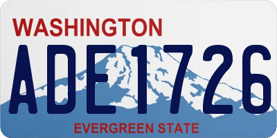 WA license plate ADE1726