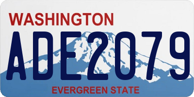 WA license plate ADE2079