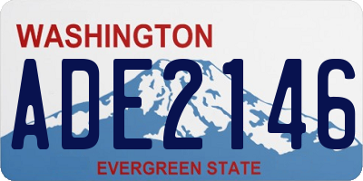 WA license plate ADE2146