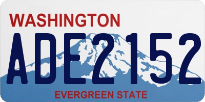 WA license plate ADE2152