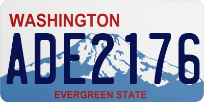 WA license plate ADE2176