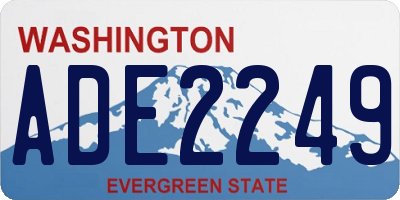 WA license plate ADE2249