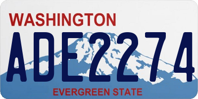 WA license plate ADE2274