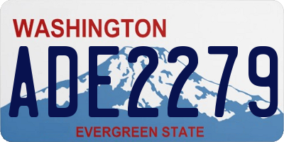 WA license plate ADE2279