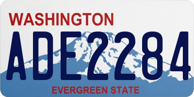 WA license plate ADE2284