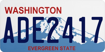 WA license plate ADE2417