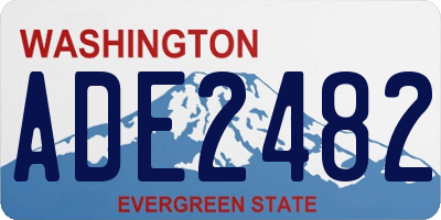 WA license plate ADE2482